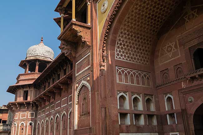 Inside Agra fort.