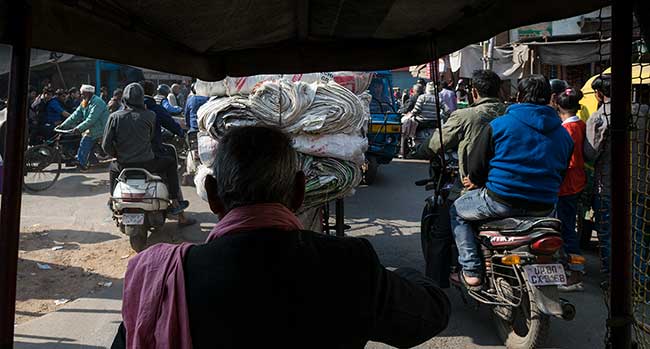 View from the backseat of Tuk Tuk.