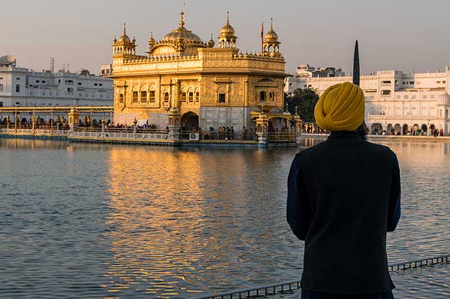 Sikh guard on duty.