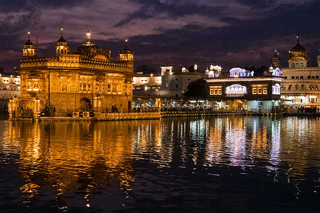 Golden Temple at night.