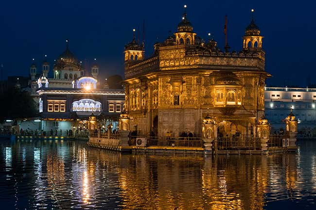 After sundown at the Golden Temple.