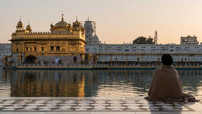 Worshipper at the Golden Temple.