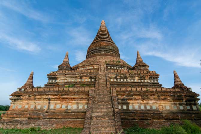 Wide angle of Bagan temple