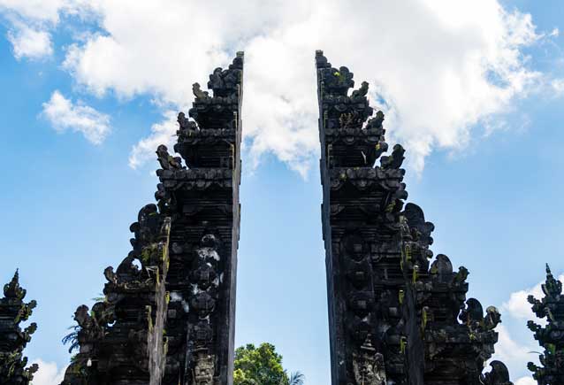 Hindu gate in Bali.