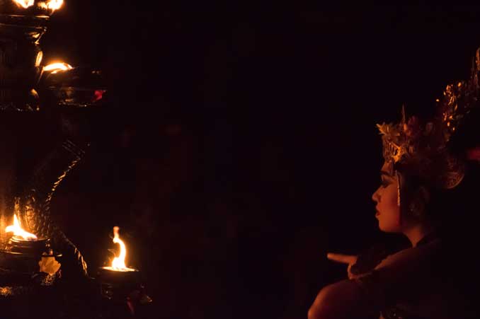 Dancer in the Fire Kecak Dance.