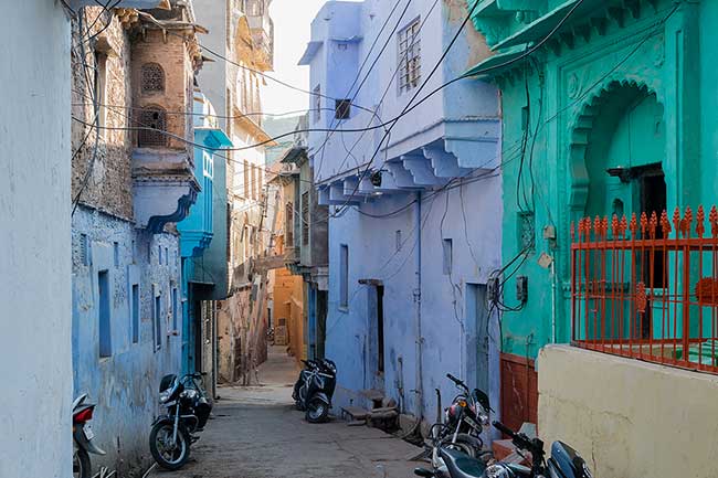 Vibrant alley.