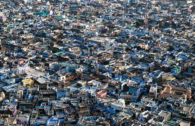 The 'Blue City' of Bundi.