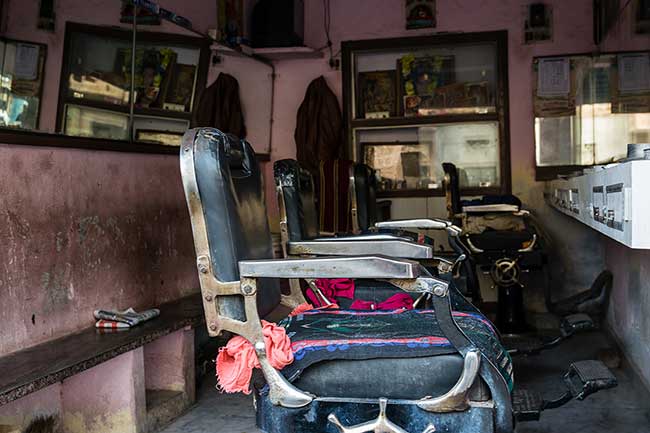 Barbershop in Jaipur.