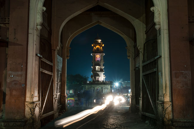 Clocktower at night.