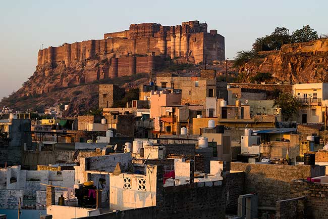 Morning light hitting fort.