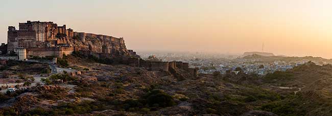 Panorama of Jodhpur Fort.