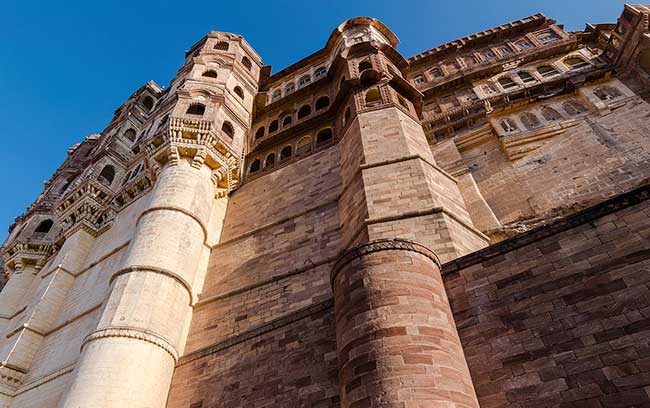 Afternoon light hitting inner-walls of fort.