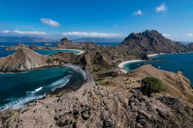 View of Padar Isalnd from the top.