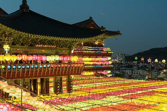 Lanterns at Samgwangsa Temple.