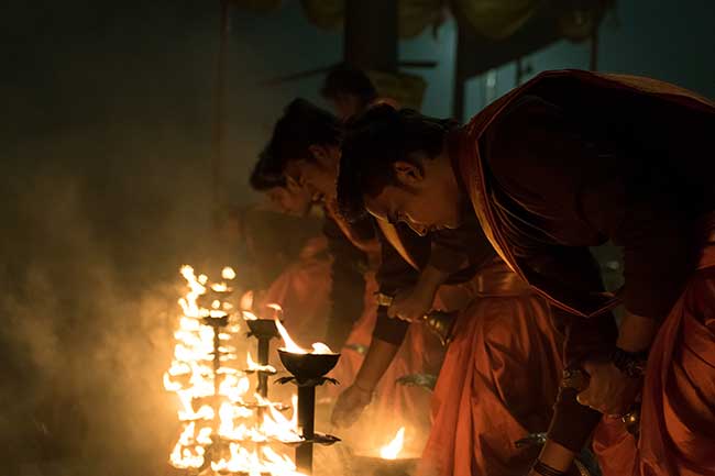 Morning Aarti Ceremony.