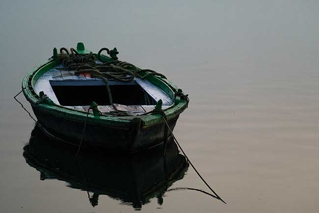 Boat in the morning light.