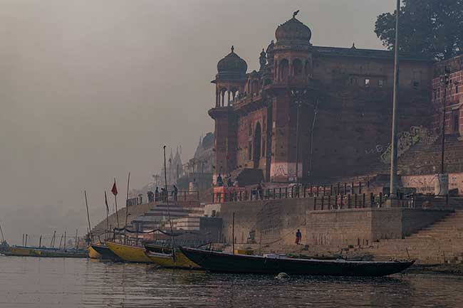 Fort in the morning haze.